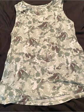 Nine West Women's Green Camouflage Tank Top